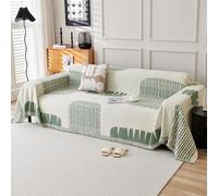 VanderHOME Funda Sofa, Cubre Sofas, Funda de sofá, Manta Cubre Sofa, Funda de sofá Lavable para Todas Las Estaciones, Manta Sofá Multifunción 180 * 420cm-Verde