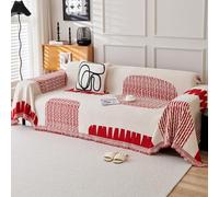 VanderHOME Funda Sofa, Cubre Sofas, Funda de sofá, Manta Cubre Sofa, Funda de sofá Lavable para Todas Las Estaciones, Manta Sofá Multifunción 180 * 180cm-Rojo