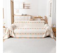 VanderHOME Funda Sofa, Cubre Sofas, Fundas de Sofás Bohemios, Manta Cubre Sofa, Funda de sofá Lavable para Todas Las Estaciones, Manta Sofá Multifunción 180 * 300cm-Beige