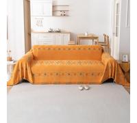 VanderHOME Funda Sofa, Cubre Sofas, Fundas de Sofás Bohemios, Manta Cubre Sofa, Funda de sofá Lavable para Todas Las Estaciones, Manta Sofá Multifunción 180 * 260cm-Naranja