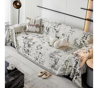 VanderHOME Funda Sofa, Cubre Sofas Reversible de Estilo Clásico,Four Seasons, Colcha Multiusos para Sofá, Manta de Sofá Resistente a Arañazos de Gato 180 * 230cm-Gris