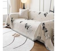 VanderHOME Funda Sofa,Cubre Sofas,Tejido Resistente y De Calidad, Tela Cubre Sofa Four Seasons, Colcha Multiusos para Sofá, Plaid Sofa Decorativo,Elegante Estampado de Mariposas 180 * 260cm-Gris