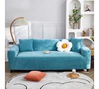 VanderHOME Funda Sofa Elastica Moderna Antideslizante Cubre Sofas de Poliéster Jacquard Elástico Fundas de Sofá para Sala Protector para Perros Mascotas (3 Plaza, Azul Cielo)