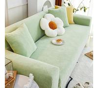 VanderHOME Funda Sofa Elastica, Protector Sofa Antiarañazos y Antideslizante, Super Suave y Agradable para La Piel, Lavable (1 Plaza+1 Funda de Almohada, Verde Menta)