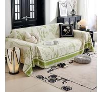 VanderHOME Funda Sofa, Funda de sofá de Chenilla,Four Seasons, Colcha Multiusos para sofá, Manta de Cama, Manta de Sofá Resistente a Arañazos de Gato 180 * 280cm-Verde