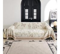 VanderHOME Funda Sofa, Funda de sofá de Chenilla,Four Seasons, Colcha Multiusos para sofá, Manta de Cama, Manta de Sofá Resistente a Arañazos de Gato 180 * 230cm-Curry