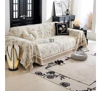 VanderHOME Funda Sofa, Funda de sofá de Chenilla,Four Seasons, Colcha Multiusos para sofá, Manta de Cama, Manta de Sofá Resistente a Arañazos de Gato 180 * 280cm-Curry