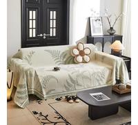 VanderHOME Funda Sofa,Funda de sofá de Chenilla Reversible, Cubre Sofa Chaise Longue, Funda de sofá Lavable para Todas Las Estaciones 180 * 150cm-Verde