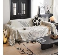 VanderHOME Funda Sofa,Funda de sofá de Chenilla Reversible, Cubre Sofa Chaise Longue, Funda de sofá Lavable para Todas Las Estaciones 180 * 200cm-Negro 2