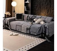 VanderHOME Funda Sofa Jarapas para Sofas,Colcha Multiusos para Sofá, Funda de sofá de Estilo Clásico,Manta Sofa Suave Mantas Decorativas Dormitorio Salón Tejido Borla 180 * 300cm-Gris
