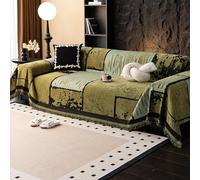 VanderHOME Funda Sofa Jarapas para Sofas,Colcha Multiusos para Sofá, Funda de sofá de Estilo Clásico,Manta Sofa Suave Mantas Decorativas Dormitorio Salón Tejido Borla 180 * 150cm-Verde