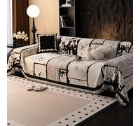 VanderHOME Funda Sofa Jarapas para Sofas,Colcha Multiusos para Sofá, Funda de sofá de Estilo Clásico,Manta Sofa Suave Mantas Decorativas Dormitorio Salón Tejido Borla 180 * 460cm-Blanco