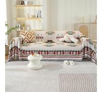VanderHOME Funda Sofa, Manta de algodón extrasuave, Four Seasons Cubre Sofas, Colcha Multiusos para sofá, Mantas para Cama, Colcha 180 * 260cm-Arte Geométrico
