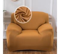 VanderHOME Funda Sofá Multiusos Todo El Año, Alta Elasticidad, Diseño Moderno con Protección Antidesgaste para Mascotas, Funda Sofa 1 Plaza, Sin Decoloración y Lavable (1 Plaza, Camel)