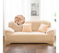 VanderHOME Funda Sofá Multiusos Todo El Año, Alta Elasticidad, Diseño Moderno con Protección Antidesgaste para Mascotas, Funda Sofa 2 Plazas, Sin Decoloración y Lavable(2 Plaza, Beige)