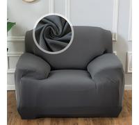 VanderHOME Funda Sofá Multiusos Todo El Año, Alta Elasticidad, Diseño Moderno con Protección Antidesgaste para Mascotas, Funda Sofa 1 Plaza, Sin Decoloración y Lavable (1 Plaza, Gris)