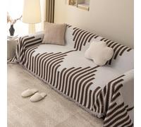 VanderHOME Funda Sofa, Plaid Sofa,Colcha Sofa,Funda de sofá de Chenilla Reversible, Funda de sofá Lavable, Manta Sofa Multifunción 180 * 420cm-Curry