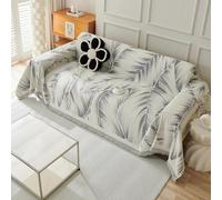 VanderHOME Funda Sofa, Protector Sofa, Plaid Sofa Manta Sofa De Chenilla Suave, Manta Cubre Sofa, Funda para Sofa Four Seasons,Manta Decorativa Versátil para Sofá 180 * 380cm-Gris