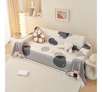 VanderHOME Fundas de Sofá Premium con Borlas - Manta Waffle, Transpirable, Resistente a Las Arrugas, Resistente a los Arañazos de Gato, Colcha Sofa Lavable a Máquina 180 * 150cm-Planeta