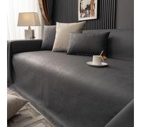 VanderHOME Impermeable Fundas de sofá Suave Proteger Muebles Extraíbles Funda de Cojín Ajustables Antideslizante Funda Cubre Sofá elástica para Mascotas niños 210 * 340cm-Gris