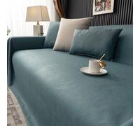 VanderHOME Impermeable Fundas de sofá Suave Proteger Muebles Extraíbles Funda de Cojín Ajustables Antideslizante Funda Cubre Sofá elástica para Mascotas niños 210 * 230cm-Verde Oscuro