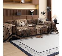 VanderHOME Manta Cubre Sofa Supersuave,Plaid Cama, Manta Decorativa Artística De Lujo para Sofás, Dormitorios y Salones, Resistente a Los Arañazos, Al Desgaste y Duradera 180 * 420cm-Marrón Oscuro