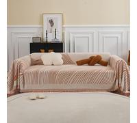 VanderHOME Manta para Sofa Funda de Sofá Decorativo Universal Cubre Sofas Grandes Abstracción Geometría Líneas Multifuncional Suave Cómodo Cubre Sofas 180 * 300cm Naranja A