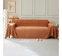 VanderHOME Manta Sofa Chenilla,Plaid Cama- Ultra Suave con Textura Espina de Pescado, Transpirable 4 Estaciones, Moderna y Confortable para Cama, Silla 230 * 260cm-Naranja