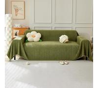 VanderHOME Manta Sofa Chenilla,Plaid Cama- Ultra Suave con Textura Espina de Pescado, Transpirable 4 Estaciones, Moderna y Confortable para Cama, Silla 230 * 260cm-Matcha Verde