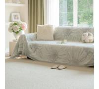 VanderHOME Manta Sofa Verano, Altamente Transpirable y Reversible, Refrescante Ideal para el Verano, Plaid Sofa, Resistente a Arañazos de Gatos, Multitalla para Sofá, Cama 180 * 300cm-Gris