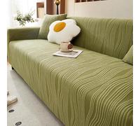 VanderHOME Moderna Fundas de sofá de Terciopelo Grueso, Funda Sofa 3 Plazas, Antideslizante, Antipolvo, elástico, para Perros, Gato, 1 Pieza (3 Plaza, Verde)