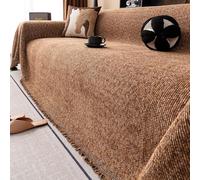 VanderHOME Plaid Sofa,Multifuncional Plaid Cama, Funda Cubre Sofa Suave y Delicada Al Tacto, Resistente a Los Arañazos y Duradera, Fundas Decorativas para Sofás 180 * 260cm-Curry
