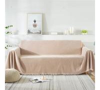 VanderHOME Súper suave cómodo manta manta sofá Mantas Decorativas Grandes para sofás Dormitorio Sala de estar Sencillo Diseño Multifuncional Super Grande Cálida Gruesa alfombra de sofá 180*380cm Caqui