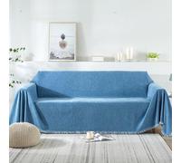 VanderHOME Súper suave cómodo manta manta sofá Mantas Decorativas Grandes para sofás Dormitorio Sala de estar Sencillo Diseño Multifuncional Super Grande Cálida Gruesa alfombra de sofá 180*130cm Azul