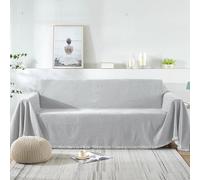 VanderHOME Súper Suave cómodo Manta Manta sofá Mantas Decorativas para sofás Dormitorio Sala de Estar Sencillo Diseño Multifuncional Super Grande Cálida Gruesa Alfombra de sofá 180 * 420cm Gris Claro