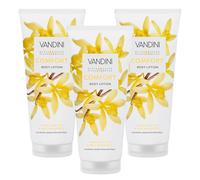 VANDINI Comfort Body Lotion Mujer 3 x 200 ml con flor de vainilla y aceite de macadamia