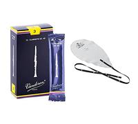 Vandoren Cr103 Caja De 10 Cañas Tradicional N.3 para Clarinete + Bg France A32 Hisopo De Microfibra