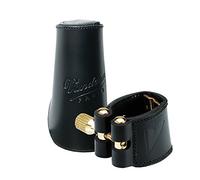 Vandoren LC26L - Abrazadera de cuero con boquillero para saxofón soprano