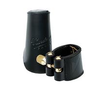Vandoren LC27L - Abrazadera de cuero con boquillero para saxofón alto