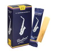 Vandoren SR2125 - Caja de 10 cañas tradicional n.2.5 para saxofón alto, Azul