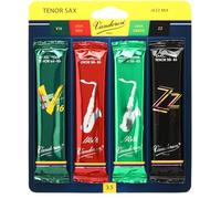 VANDOREN srmixt2 Tenor Sax Jazz Reed Mix Tarjeta incluye 1 cada ZZ, V16, Java y Java rojo fuerza 2