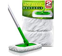 VanDuck - Almohadillas de mopa reutilizables 100% de algodón compatibles con Swiffer Sweeper (2 unidades)