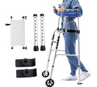 vanenferse Andador Plegable con Reposabrazos Extraíbles, Andador Vertical para Ancianos De Aluminio Plegable, Soporte para Antebrazo/Adultos, Altura Ajustable Regulable En Altura, Ruedas Sólidas