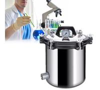 vanenferse Autoclave Vapor Esterilizador con Válvula De Desinflado Y Válvula De Seguridad, Equipo Portátil De Esterilizador De Vapor De Alta Presión para Laboratorios Y Universidades, 8/12/18/24L