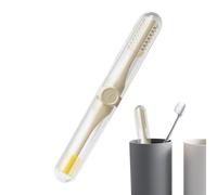 Vangakancint Cortapelos de nariz - Tijeras de cuidado de ambos lados, recortador manual giratorio de 360 grados con cepillo de limpieza | Para la preparación del maquillaje, el baño y el viaje