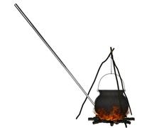 Vangakancint Tubo de soplado de fuego,Fuelles contra incendios telescópicos | Fuelles de engranajes para exteriores, herramienta de bramido de fuego plegable resistente a la intemperie de acero