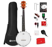 Vangoa - Cabeza de banjo de 5 cuerdas con parte trasera sólida cerrada, Instrumentos Musicales con kit para principiantes, afinador, correa, recogida, cuerdas, púas y bolsa