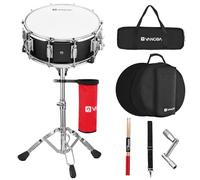 Vangoa Caja Tambor Kit Con Soporte,Snare Drum Para Adultos, Principiantes, Caja Bateria Percusion Instrumento,Marching Tambor De Marcha 14 X 5.5 Pulgadas, Negro