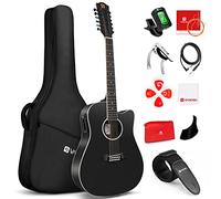 Vangoa Electroacústicas Guitarra de 12 Cuerdas 41 pulgadas con Ecualizador de 4 bandas Dreadnought Doce-cuerdas Guitarra, Negro