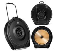 Vangoa Estuche para platillos con asa y ruedas, bóveda de platillos con separadores acolchados para platillos de hasta 22 pulgadas (PE-22), color negro